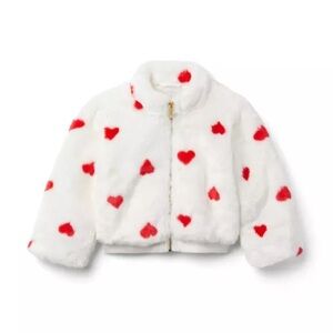 Girls Janie and Jacket Faux Fur Heart Jacket